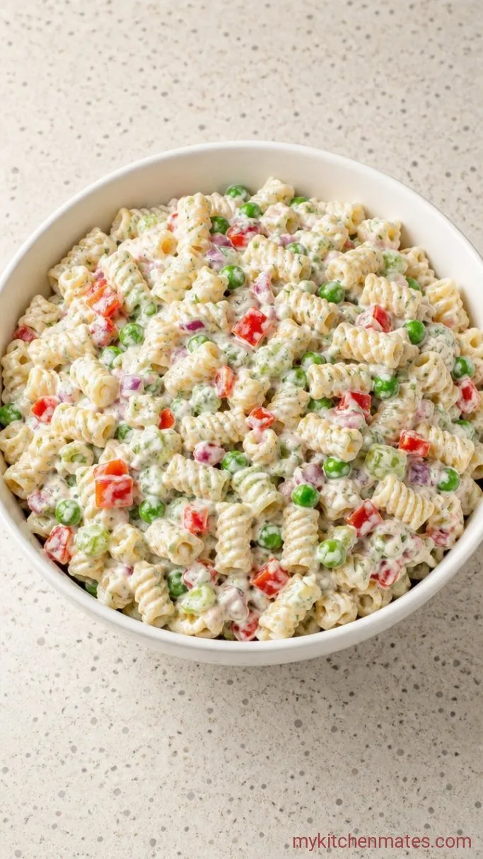 Creamy High-Protein Cottage Cheese Pasta Salad Step 4: Toss Everything Together