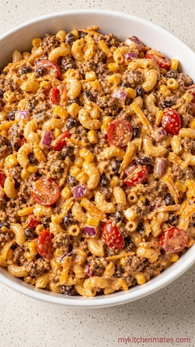 20-Minute Taco Pasta Salad Step 4: Toss Everything Together