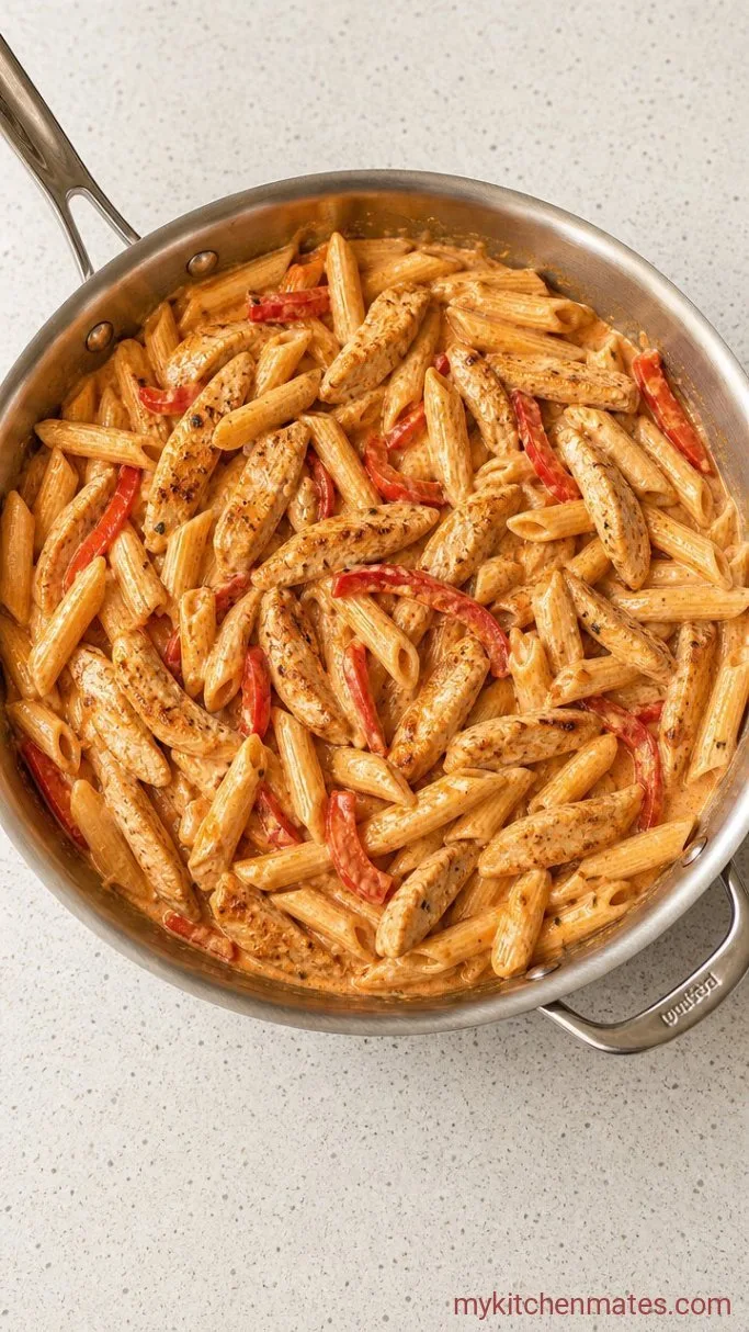 30-Minute Creamy Cajun Chicken Pasta Step 4: Toss in the Pasta and Chicken