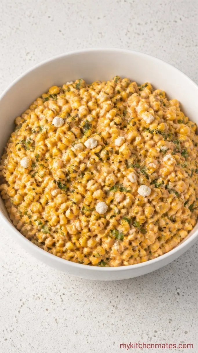 30-Minute Mexican Street Corn Rice Bowls Step 4: Toss the Corn with Sauce