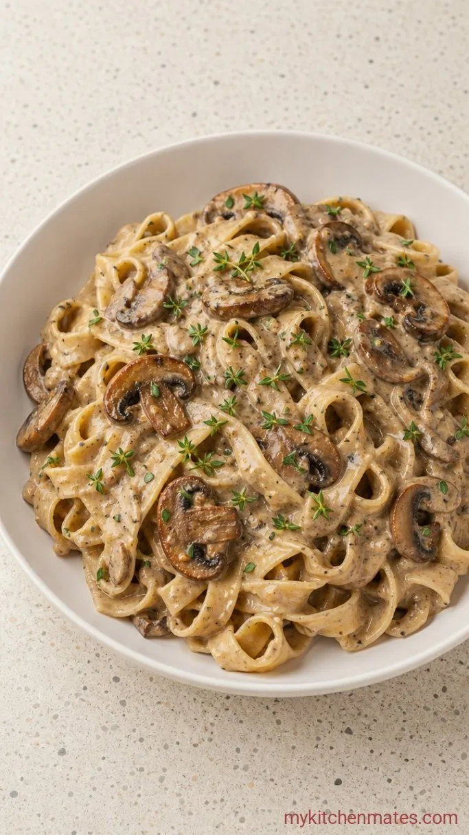 Creamy Vegan Mushroom Stroganoff (30 Minutes) Step 4: Toss the Pasta in the Sauce