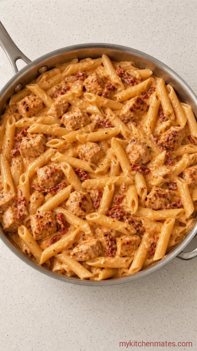 30-Minute Creamy Sundried Tomato Chicken Pasta Step 4: Toss the Pasta