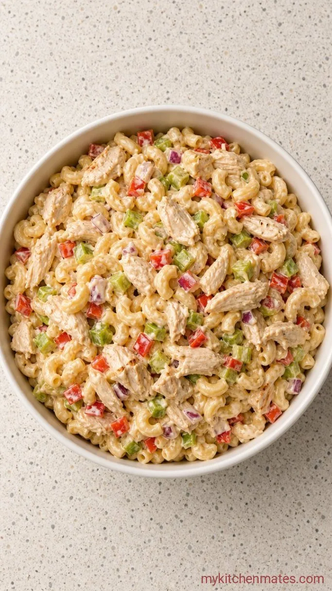 My Go-To Creamy Chicken Macaroni Salad Step 4: Toss the Salad Together