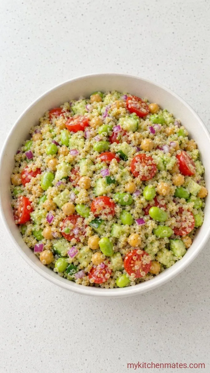Meal-Prep High-Protein Quinoa Salad (33g Protein) Step 4: Toss the Salad