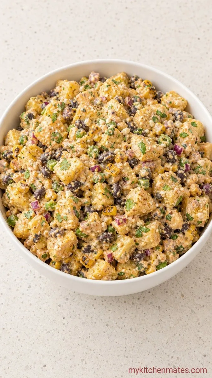 Mexican Street Corn Potato Salad Step 4: Toss the Salad