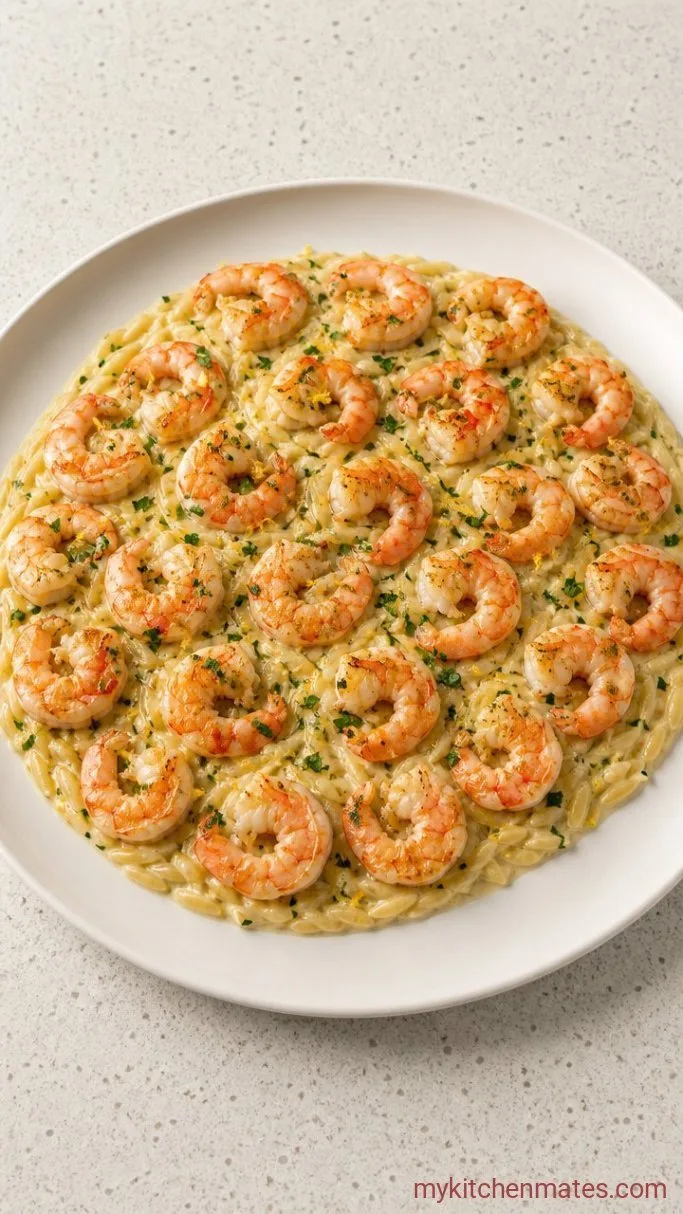 One-Pan Lemon Shrimp Orzo Step 4: Toss with Lemon and Serve