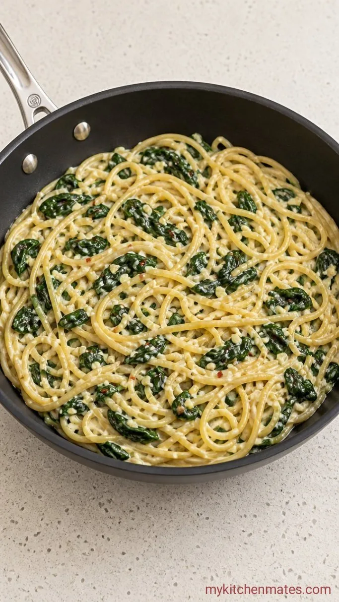 Step 4: Toss with Spinach and Pasta