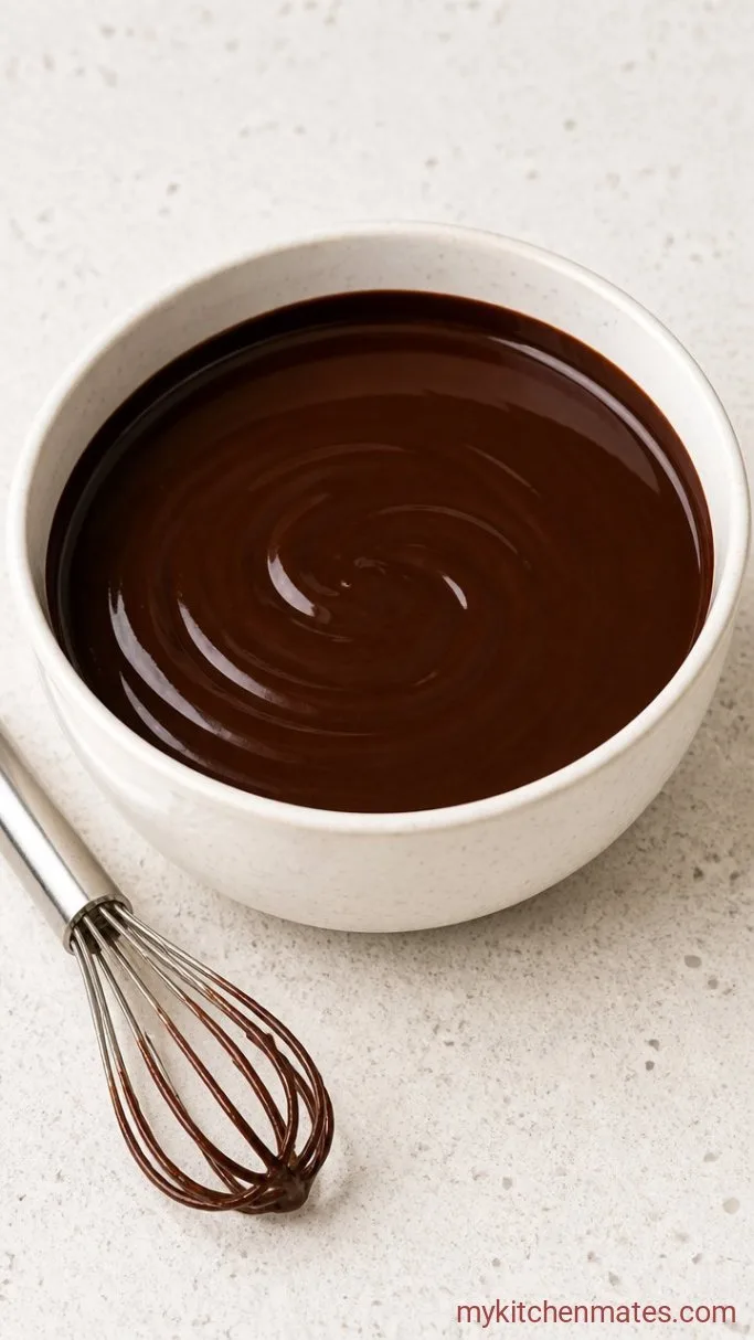Baked Triple Chocolate Cheesecake Step 4: Warm the Ganache