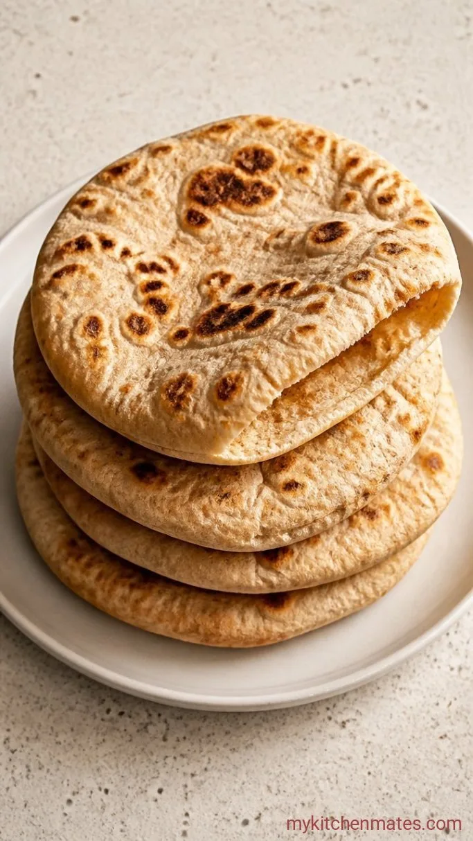 Garlicky Chicken Stuffed Pita Pockets Step 4: Warm the Pitas