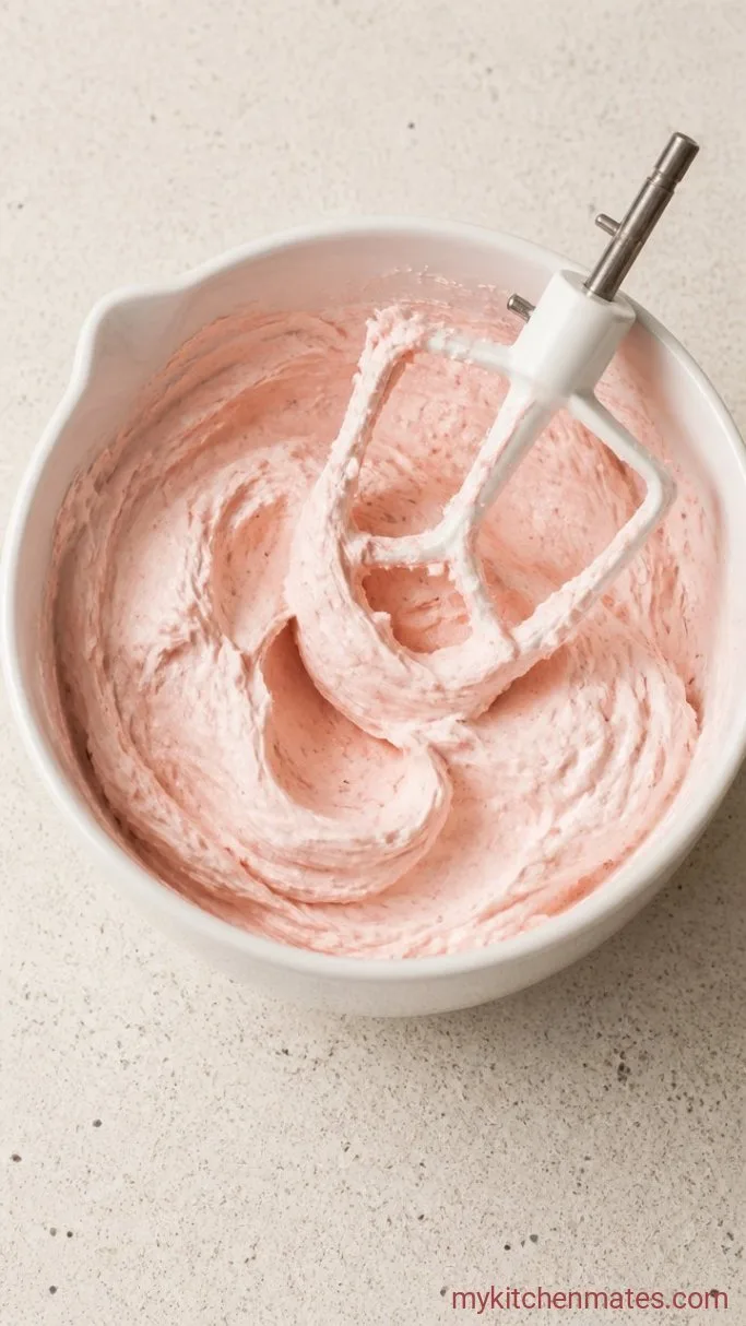 Easy Strawberry Sheet Cake (Made with Fresh Strawberries) Step 4: Whip the Cream Cheese Frosting