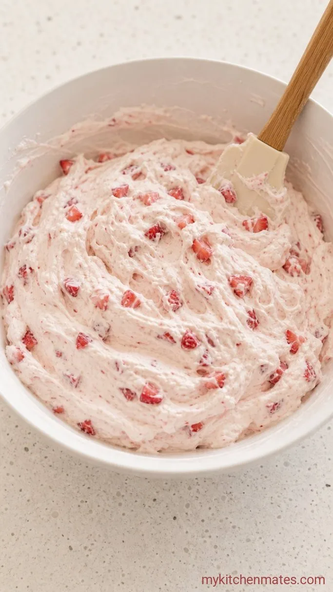 Fluffy Strawberry Roll Cake with Fresh Strawberry Cream Step 4: Whip the Strawberry Cream