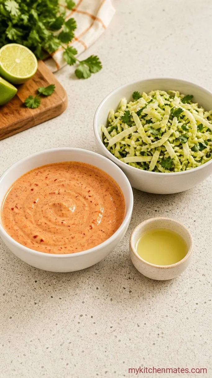 Step 4: Whip Up the Chipotle Crema and Slaw