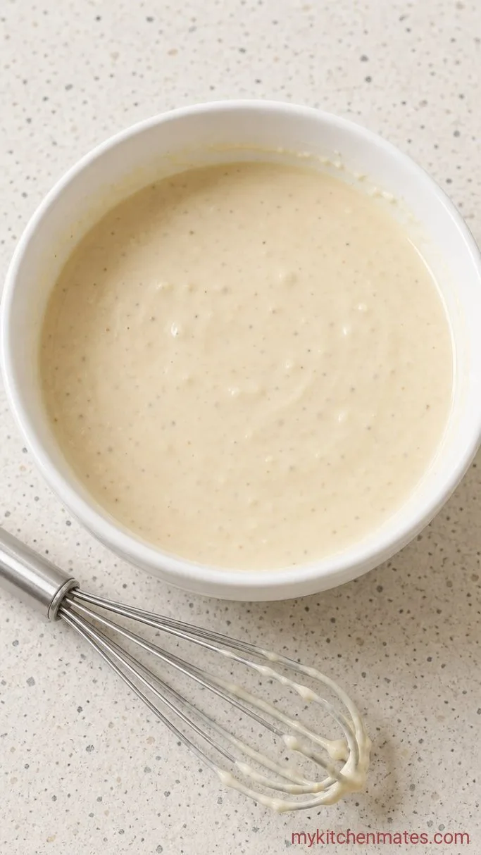 Classic Falafel Sandwich with Creamy Tahini Sauce Step 4: Whisk Together the Tahini Sauce