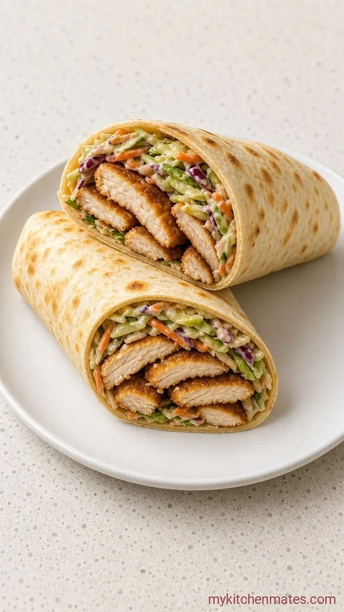 Crispy Spicy Chicken Wraps (Ready in 20 Minutes) Step 4: Wrap and Serve