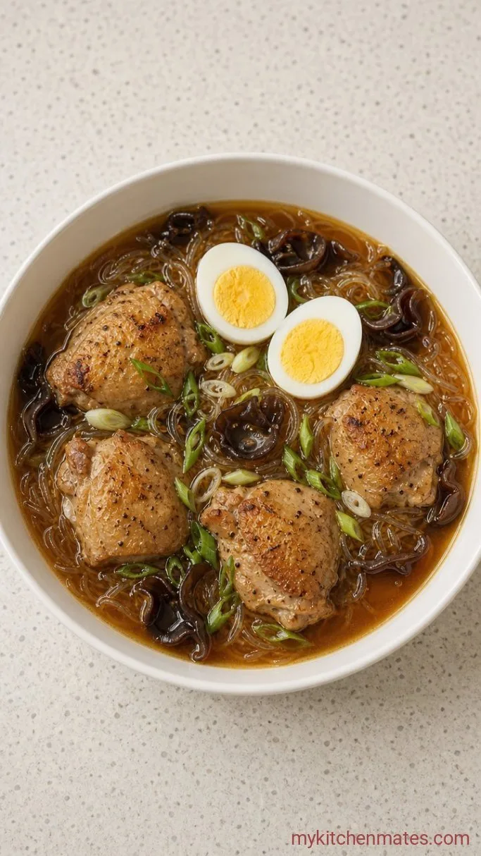 45-Minute Chicken Sotanghon Soup (Filipino Noodle Soup) Step 5: Add the Noodles and Serve