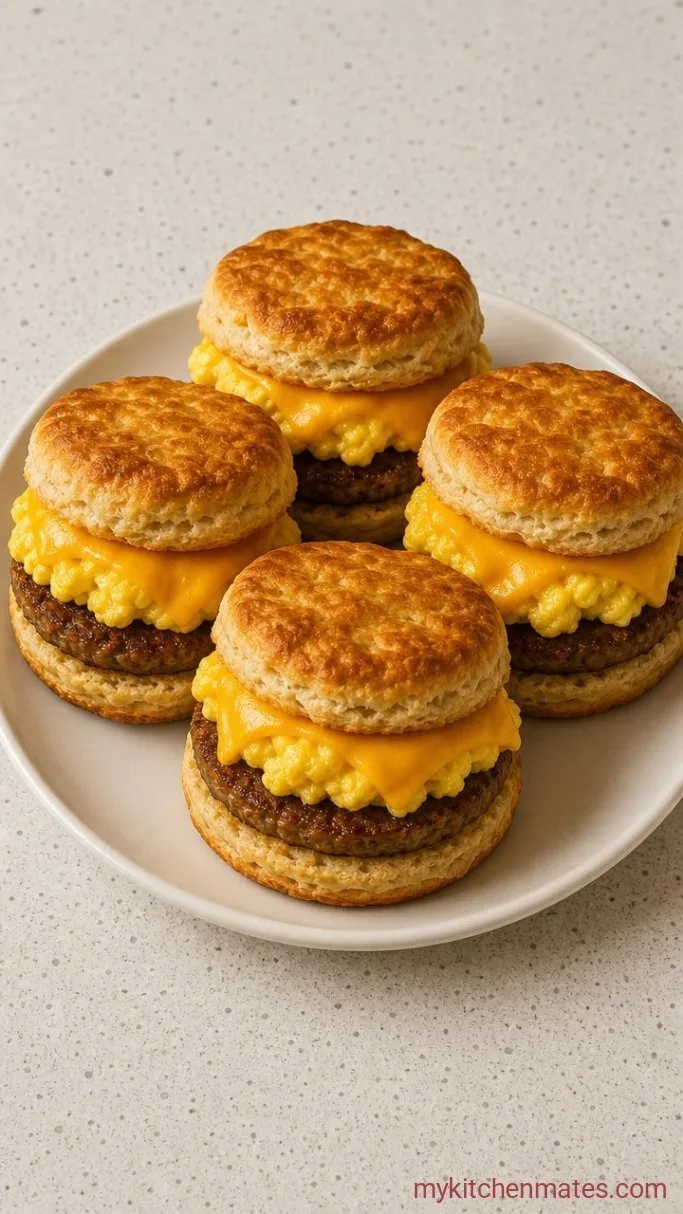Flaky Buttermilk Biscuit Breakfast Sandwiches Step 5: Assemble the Breakfast Sandwiches