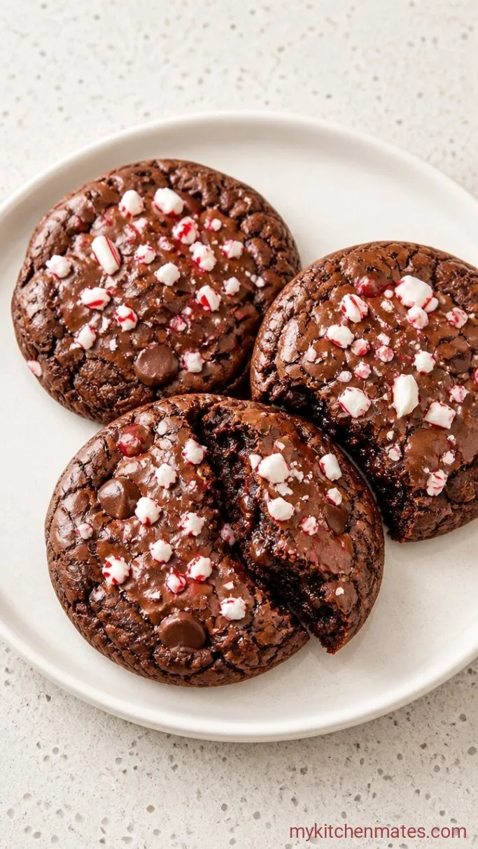 Soft and Fudgy Peppermint Brownie Cookies Step 5: Bake and Cool the Cookies