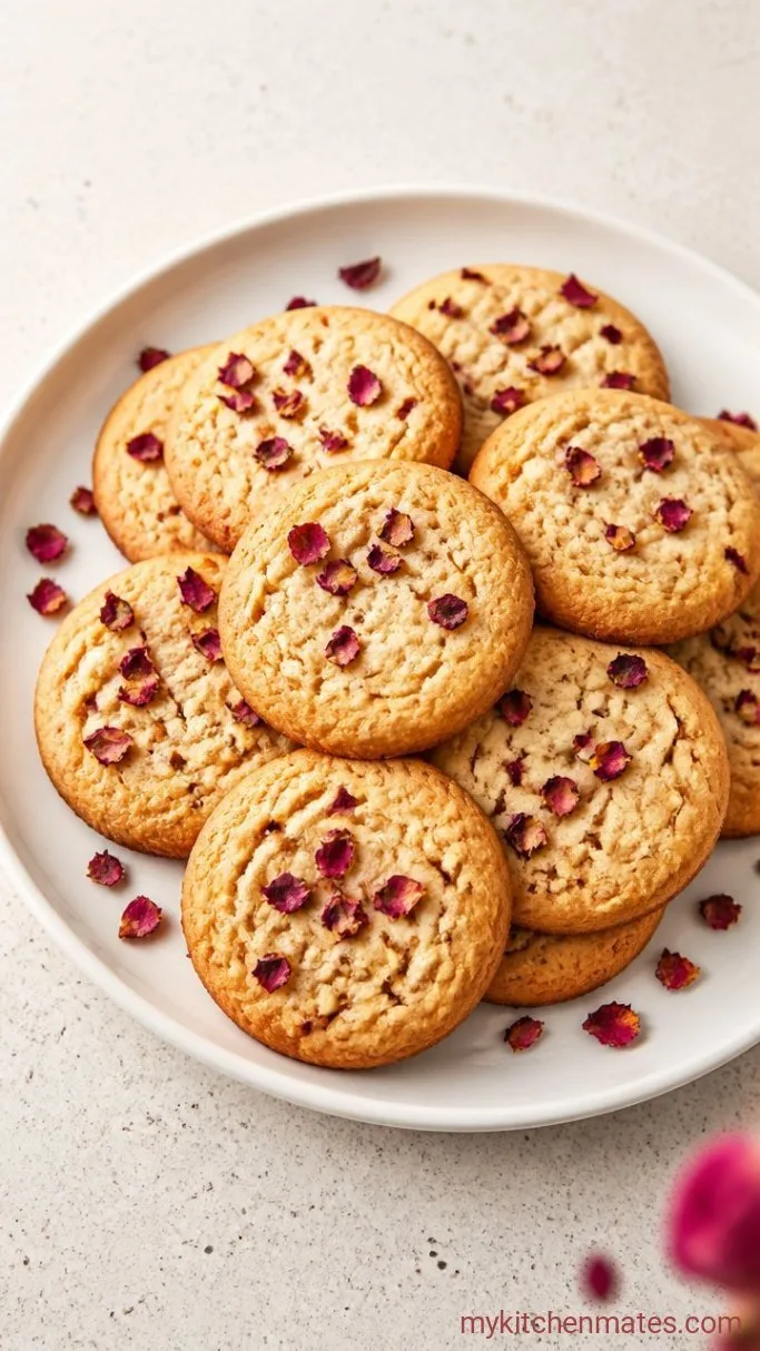 Fragrant Rose Sugar Cookies (No Chilling) Step 5: Bake and Finish the Cookies