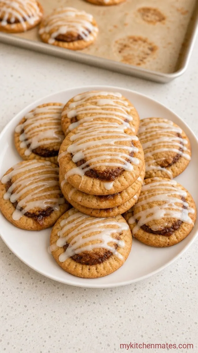 Chewy Brown Sugar Pop Tart Cookies Step 5: Bake and Ice the Cookies