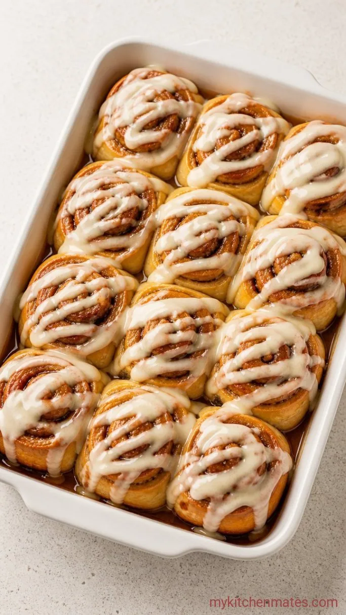 Soft Freezer Cinnamon Rolls (Bake Fresh Anytime) Step 5: Bake and Ice the Rolls