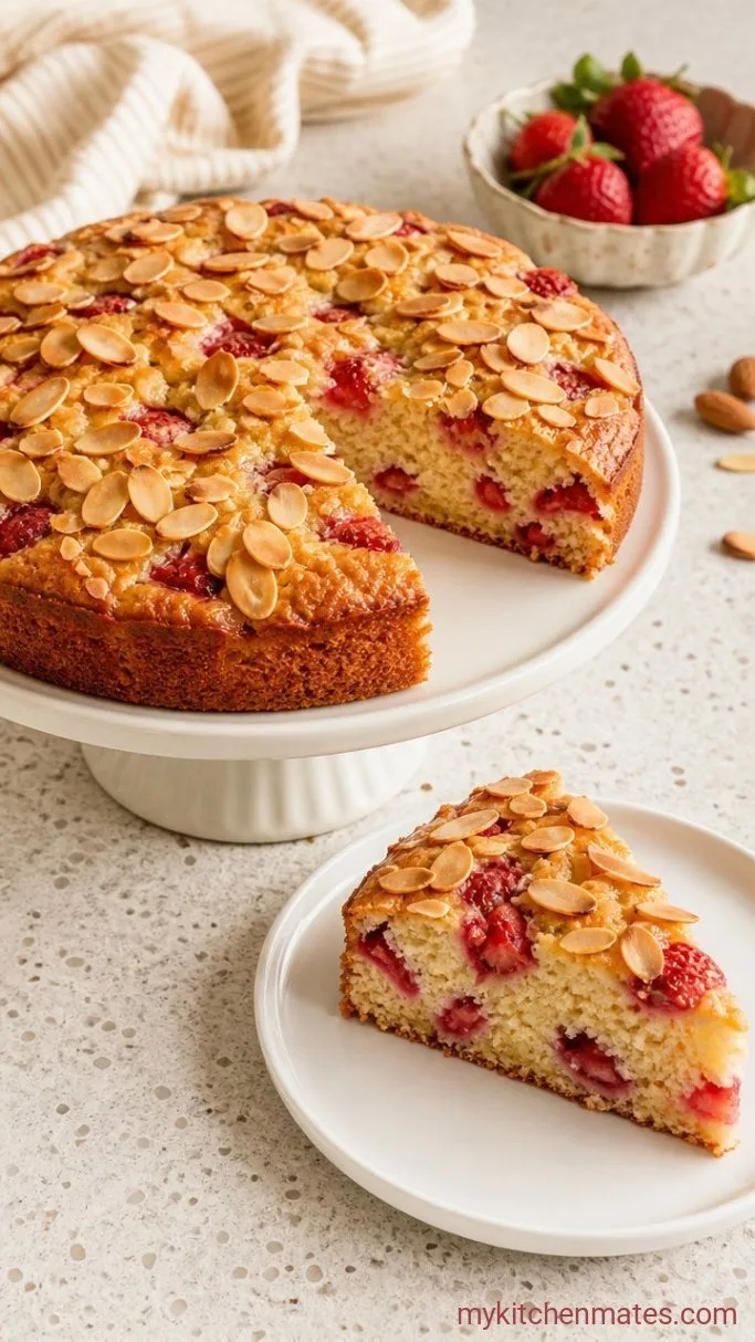 One-Bowl Strawberry Almond Cake Step 5: Bake and Serve the Cake
