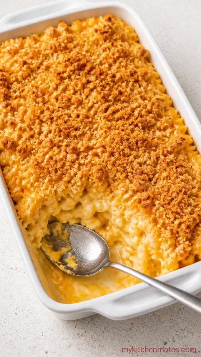 Paula Deen’s Creamy Custard-Style Mac and Cheese Step 5: Bake and Serve the Mac and Cheese