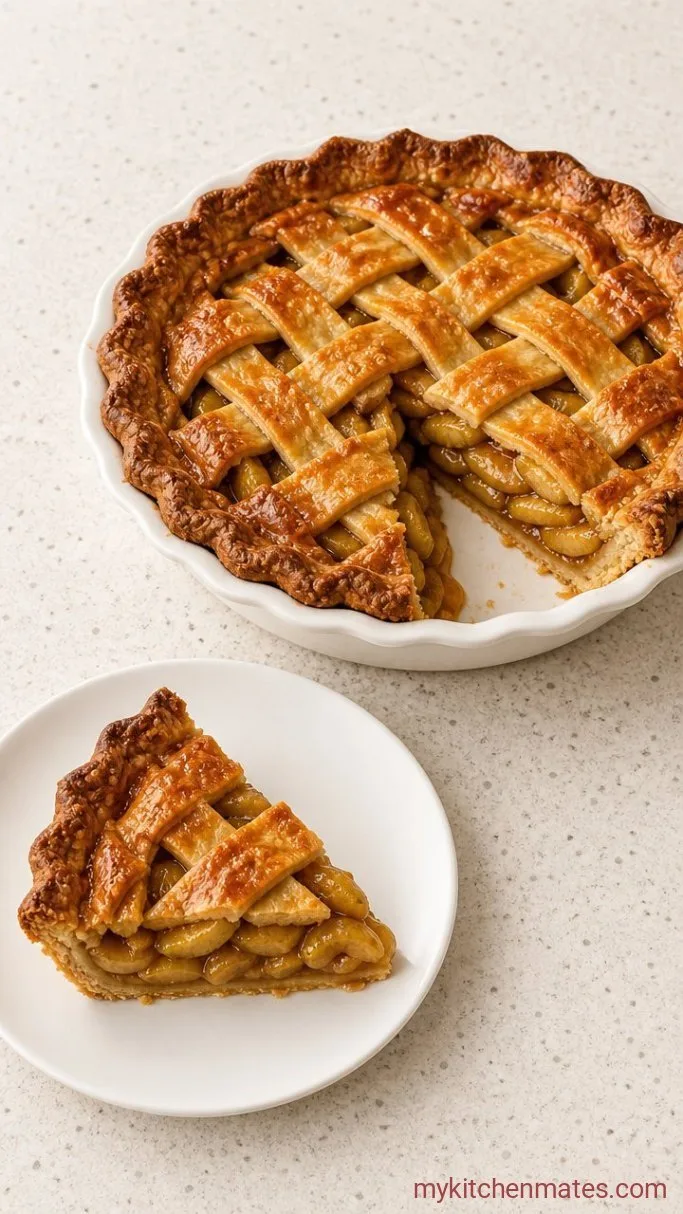 Zucchini Apple Pie (Mock Apple Pie That Actually Tastes Like Apples) Step 5: Bake and Slice the Pie