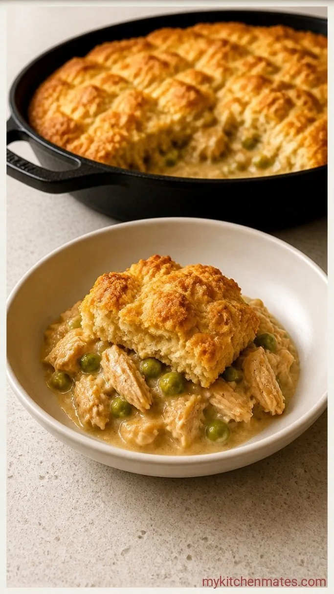 Creamy Chicken and Biscuits (One-Dish Dinner) Step 5: Bake and Spoon Into Bowls