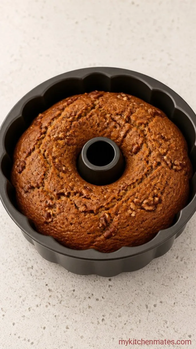 Thanksgiving Bundt Cake with Maple Cream Cheese Glaze Step 5: Bake the Cake