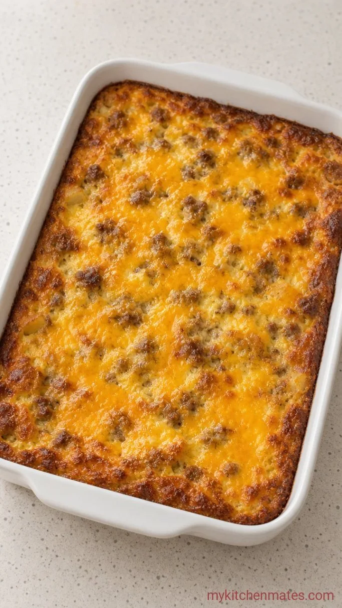 Cheesy No-Boil Loaded Baked Potato Casserole Step 5: Bake the Casserole
