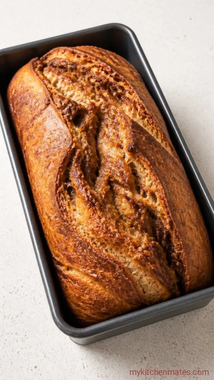 Quick Cinnamon Sugar Sourdough Bread (No Yeast) Step 5: Bake the Loaf