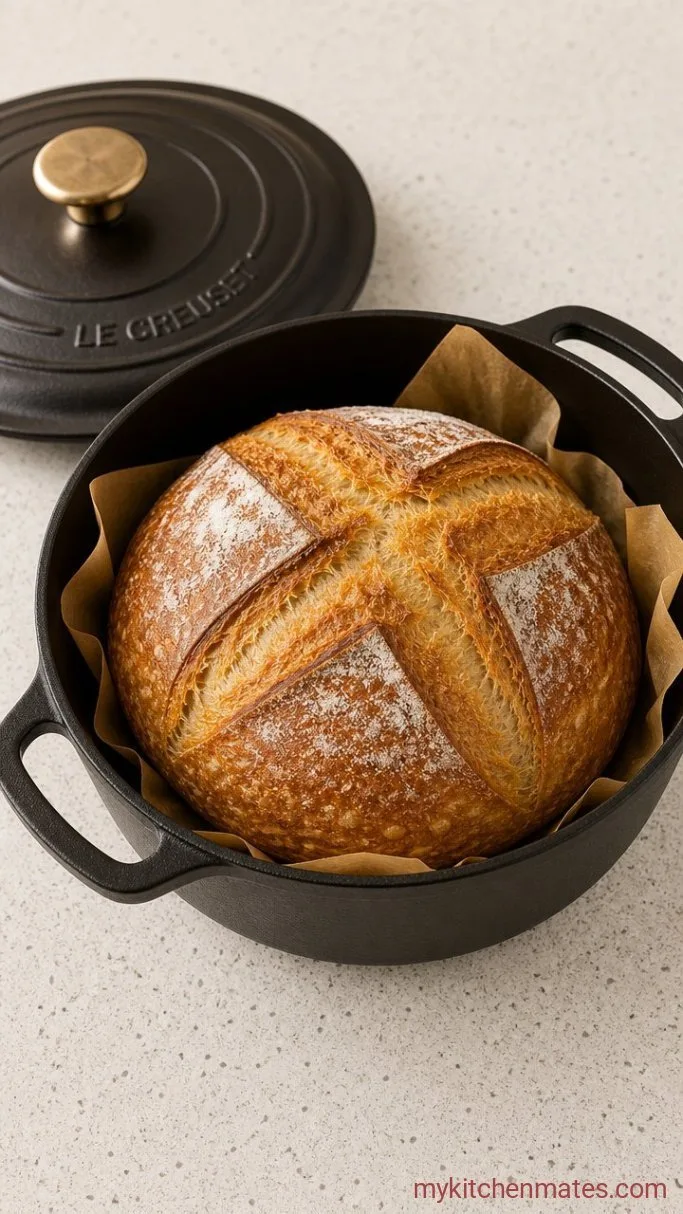 Soft and Slightly Sweet Honey Wheat Sourdough Bread Step 5: Bake the Loaf