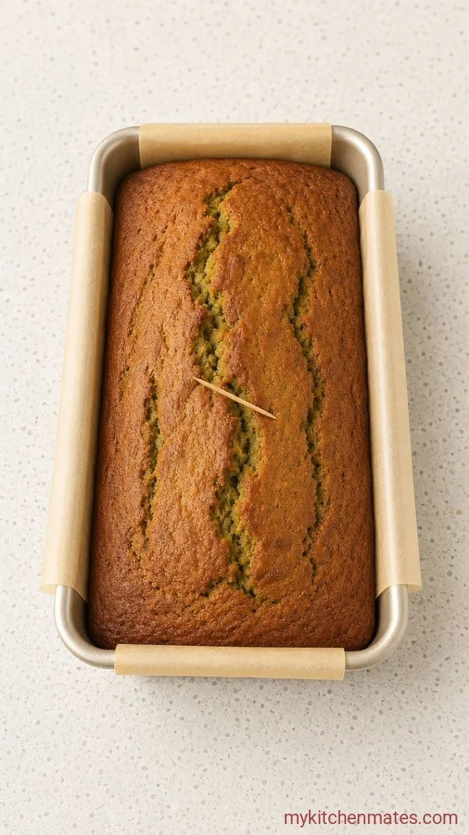 One-Bowl Matcha Swirl Banana Bread Step 5: Bake the Loaf