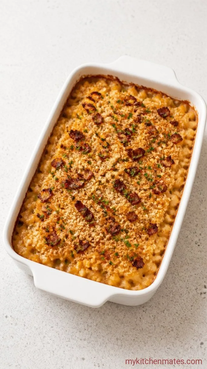 Crispy-Topped Loaded Mac and Cheese Step 5: Bake the Mac and Cheese