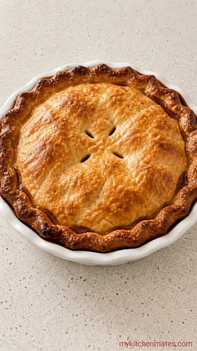 Sticky Caramel Upside Down Apple Pie Step 5: Bake the Pie