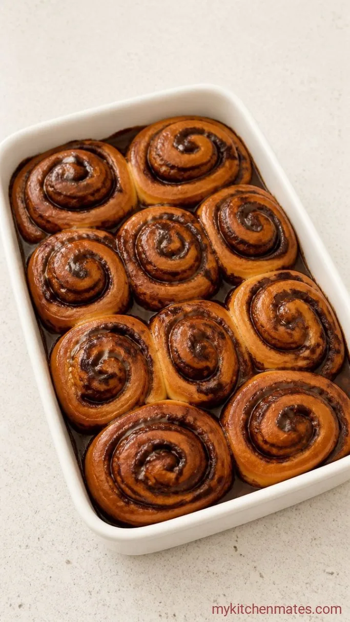 Rich Hot Chocolate Cinnamon Rolls Step 5: Bake the Rolls