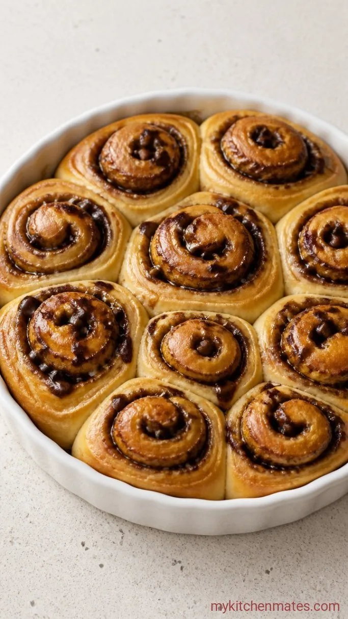 Soft Chocolate Chip Cinnamon Rolls with Cream Cheese Frosting Step 5: Bake the Rolls