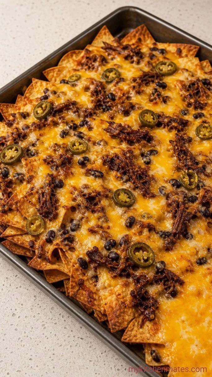 Slow Cooker Shredded Beef Nachos Step 5: Bake Until Bubbly