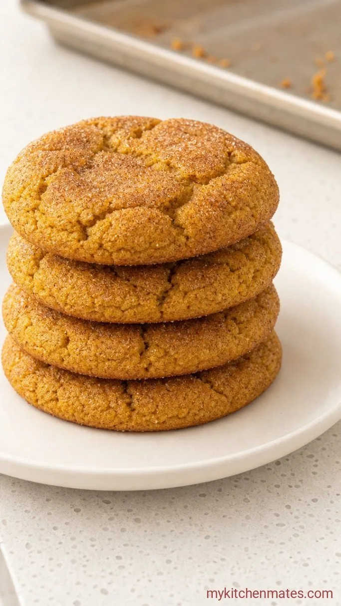 Soft and Chewy Pumpkin Sugar Cookies Step 5: Bake until Crackled and Serve
