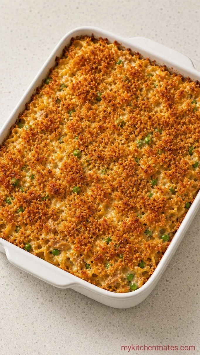Extra Creamy Tuna Noodle Casserole (No Canned Soup) Step 5: Bake Until Golden and Bubbly