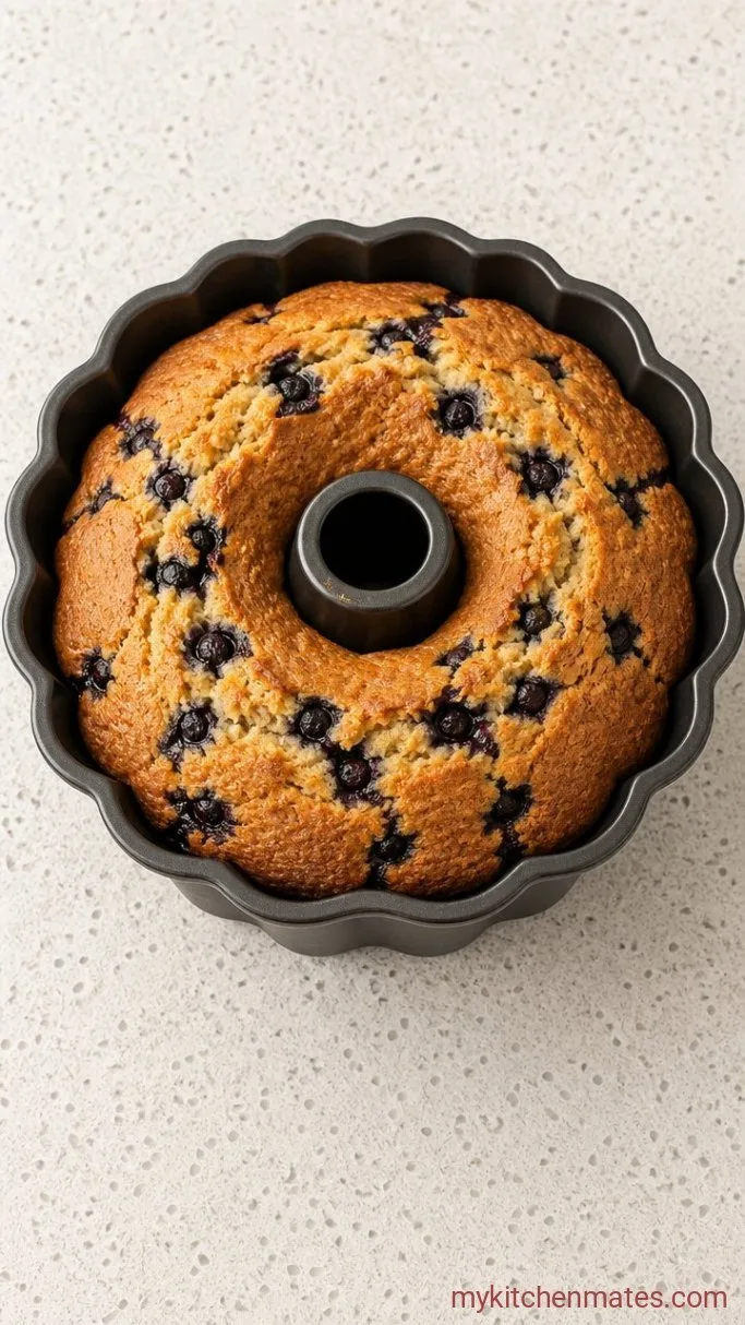 Moist Blueberry Bundt Cake Step 5: Bake Until Golden and Set