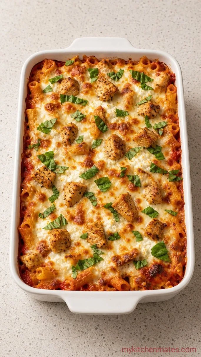 Garlicky Baked Ziti with Chicken Step 5: Bake Until Golden