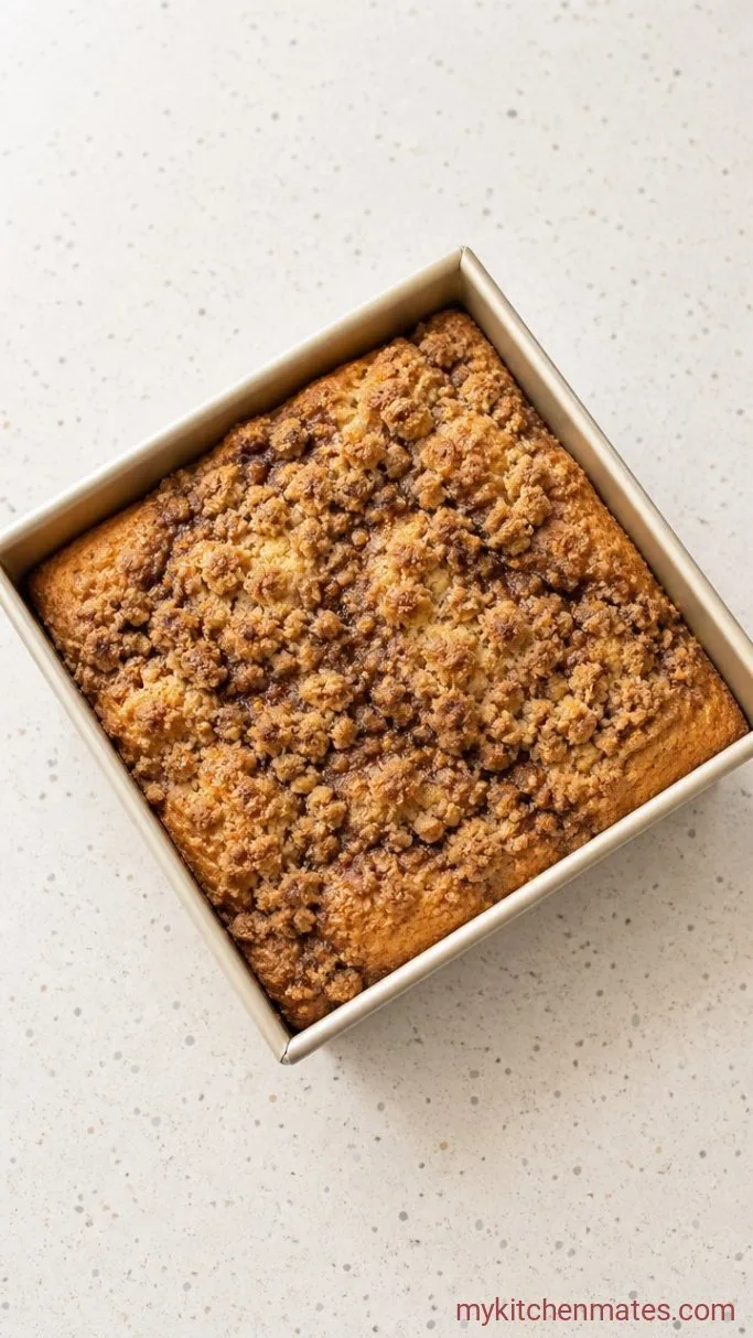 Tender Gluten Free Coffee Cake with Cinnamon Streusel Step 5: Bake Until Golden
