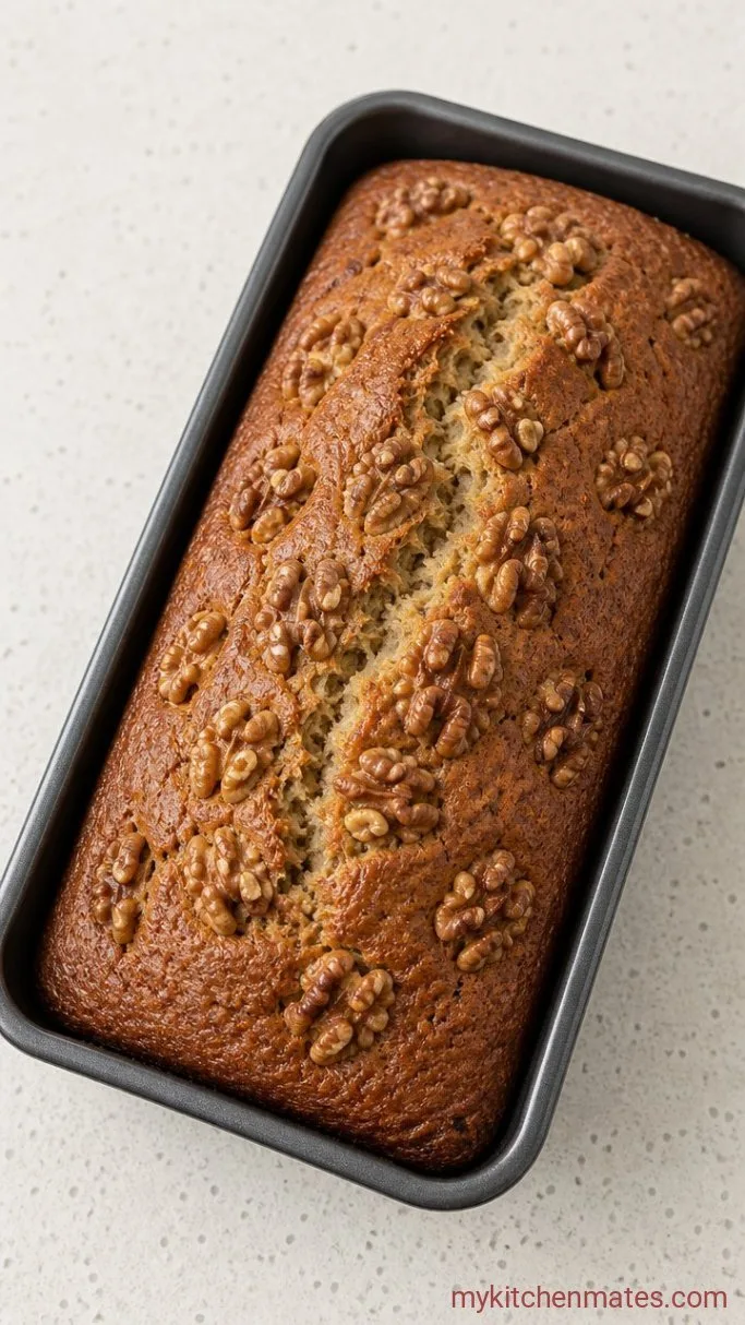 Tender Banana Walnut Cake Step 5: Bake Until Golden