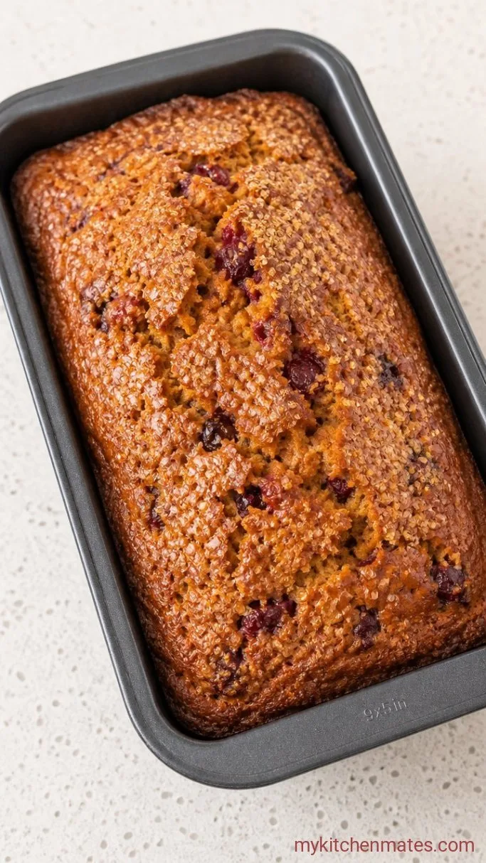 Pumpkin Cranberry Bread with Tart Fresh Cranberries Step 5: Bake Until Golden