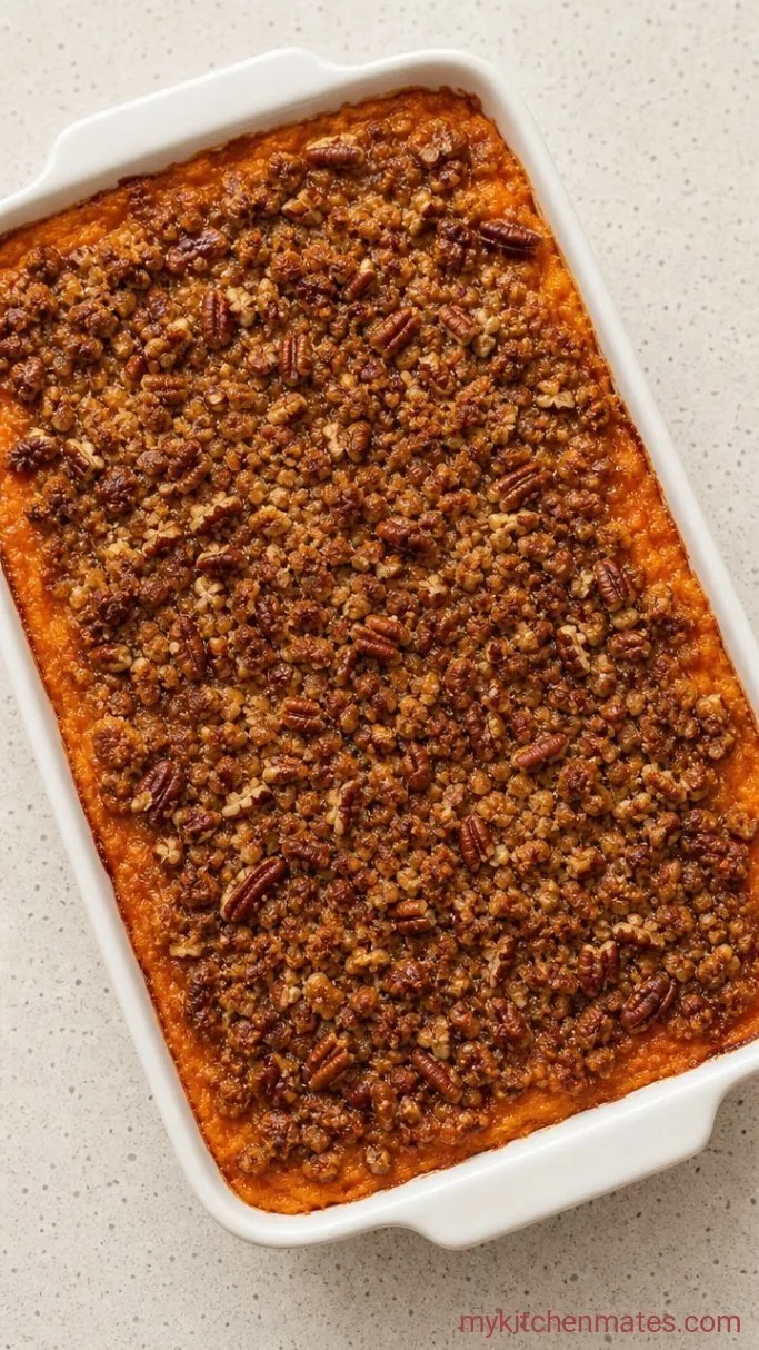 Sweet Potato Casserole With Pecans Step 5: Bake Until Golden