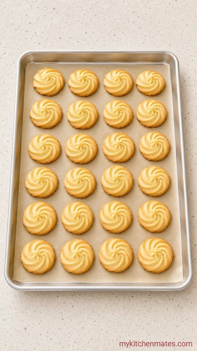 Buttery Italian Butter Cookies (6 Ingredients) Step 5: Bake Until the Edges Turn Gold