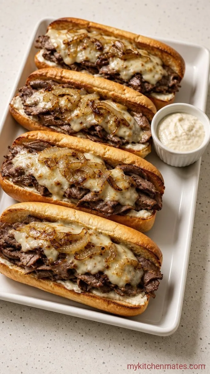 Prime Rib Sandwich with Horseradish Cream and Au Jus Step 5: Broil and Serve the Sandwiches