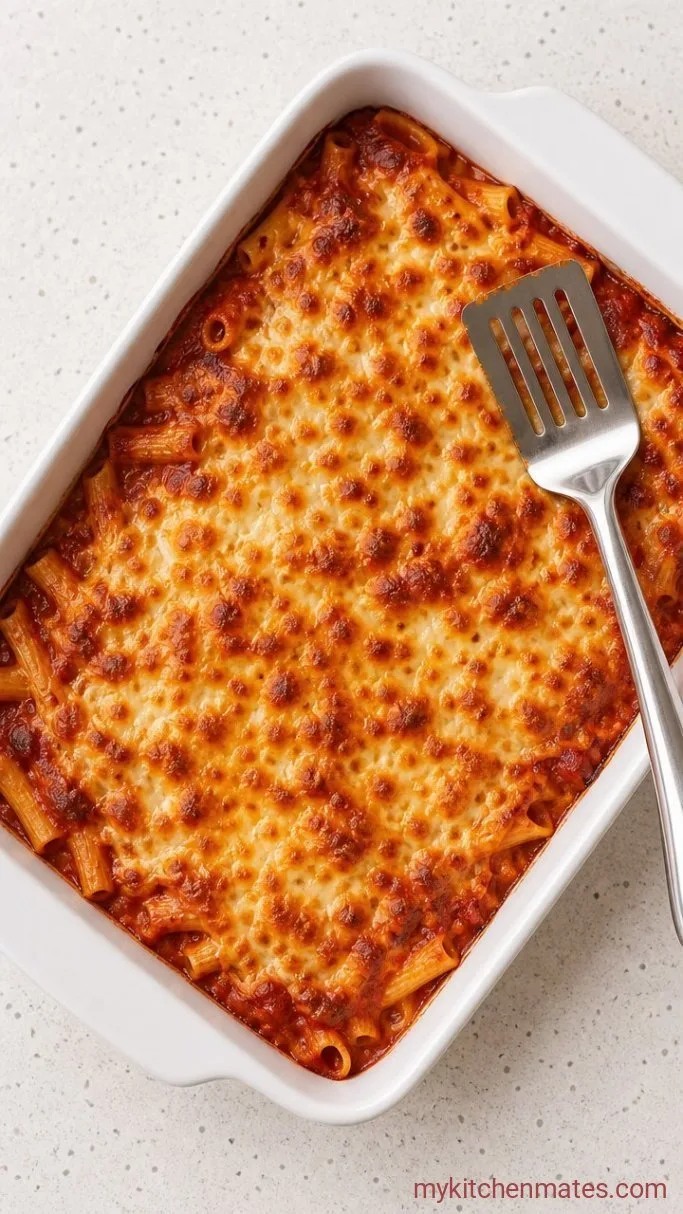 No-Boil Gluten Free Baked Ziti Step 5: Broil and Serve the Ziti
