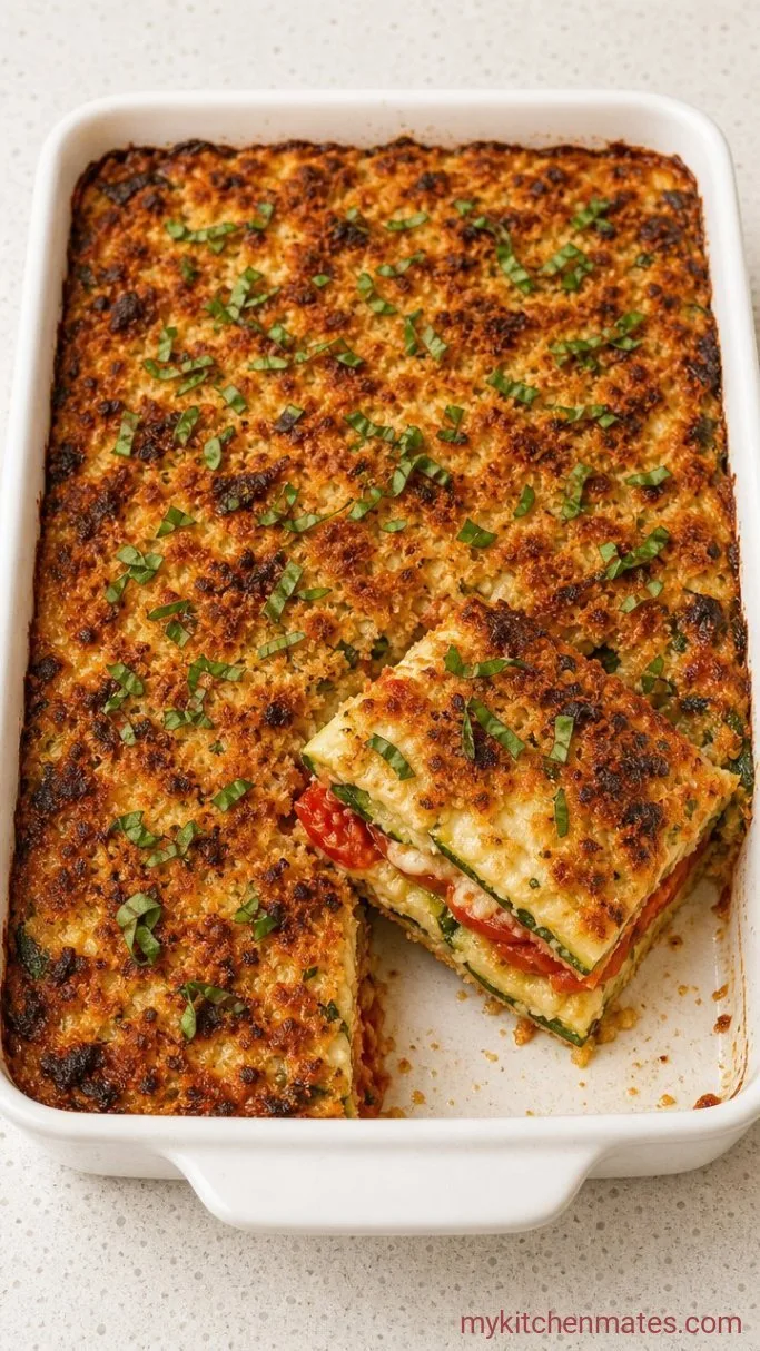 Quick Cheesy Zucchini Tomato Bake Step 5: Broil and Serve